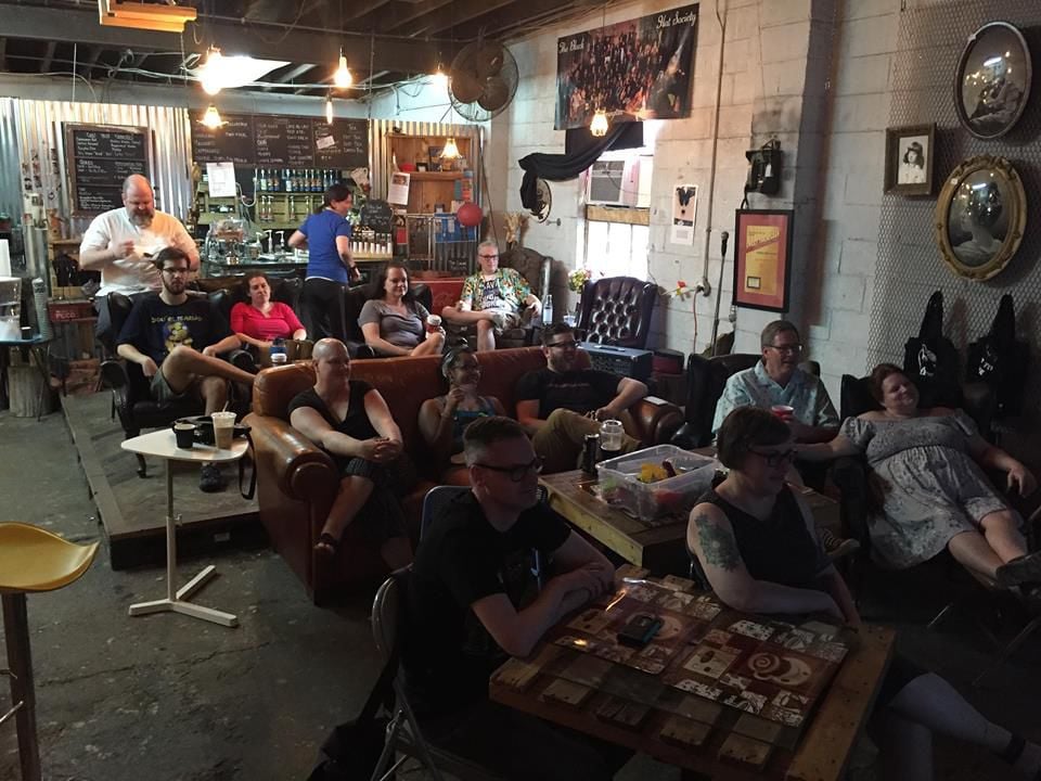 Coal Yard Coffee audience in May 2018